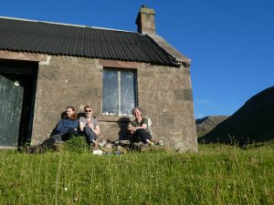 All 3 of us outside the bothy