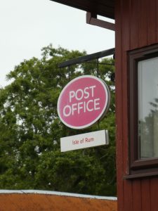 Sign for Rum post office